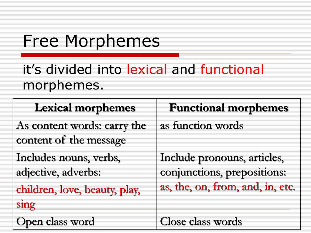 Detail Contoh Free Morpheme Nomer 14