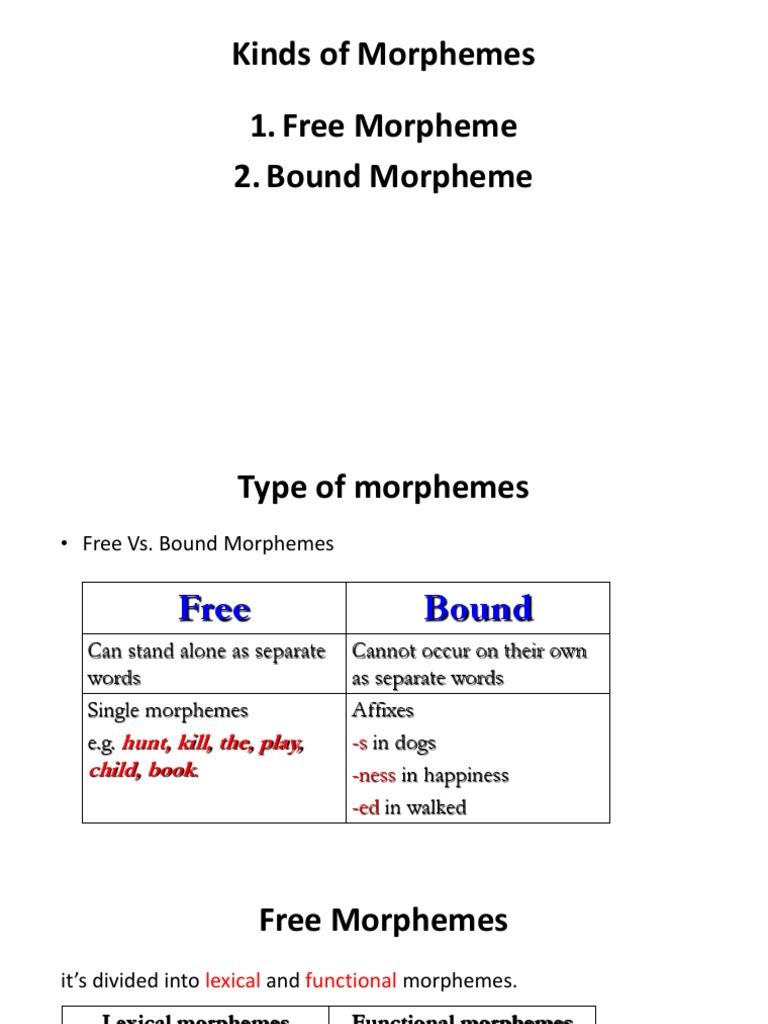 Detail Contoh Free Morpheme Nomer 20