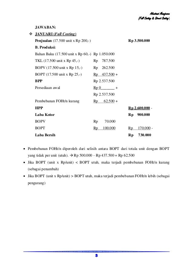 Detail Contoh Full Costing Nomer 17