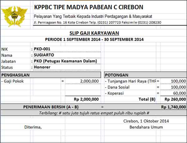 Detail Contoh Gaji Dan Upah Nomer 15