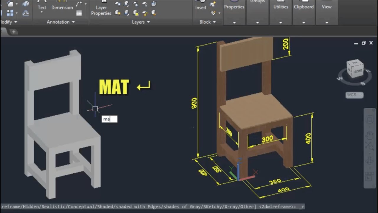 Detail Contoh Gambar 3d Autocad Nomer 2