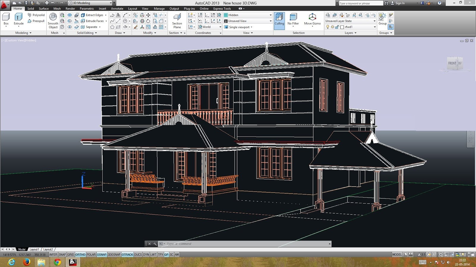 Detail Contoh Gambar 3d Autocad Nomer 16