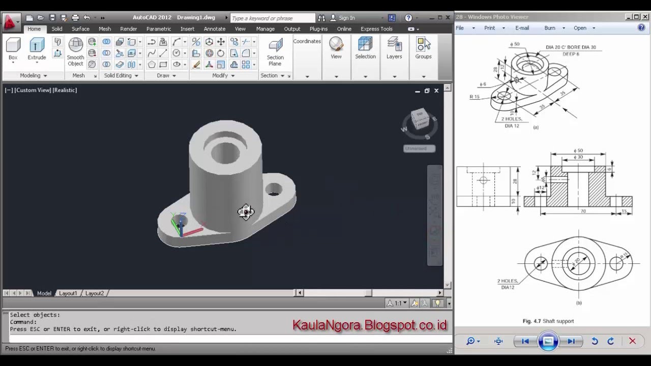 Detail Contoh Gambar 3d Autocad Nomer 22