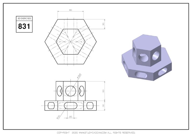 Detail Contoh Gambar 3d Autocad Nomer 44