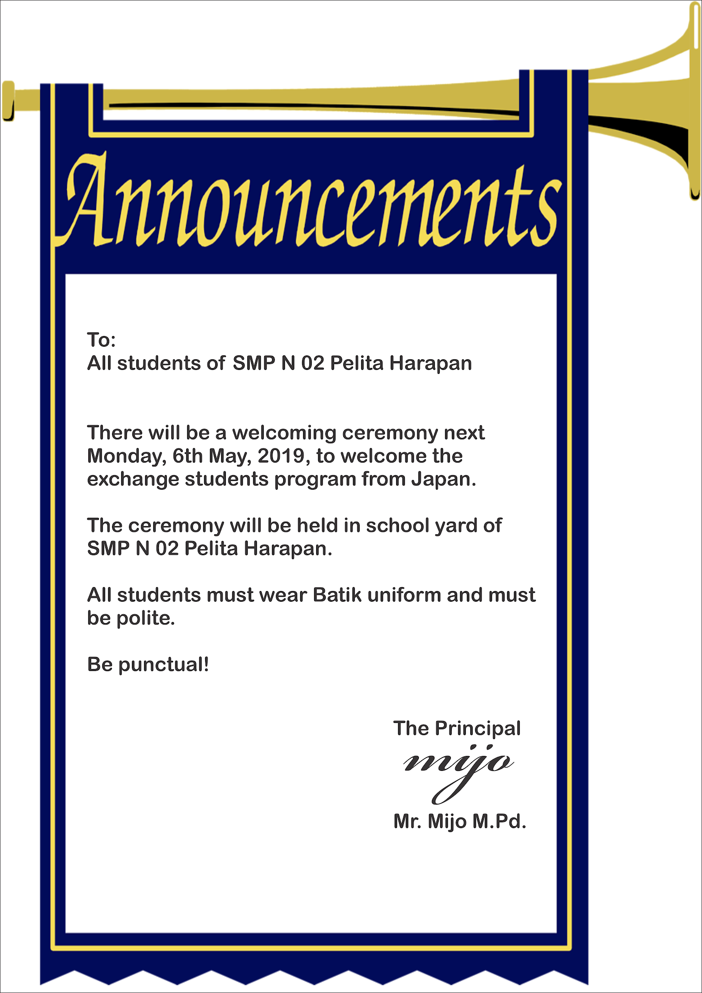 Contoh Gambar Announcement - KibrisPDR