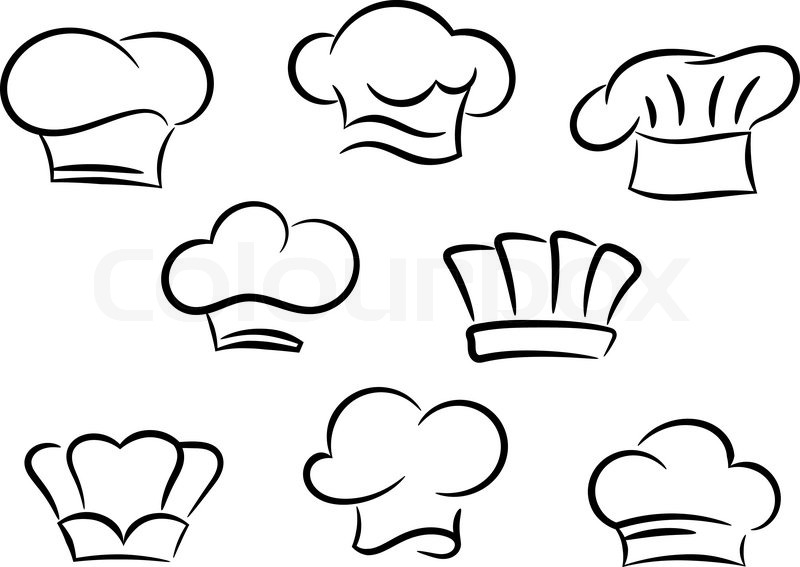 Detail Cook Hat Vector Nomer 8