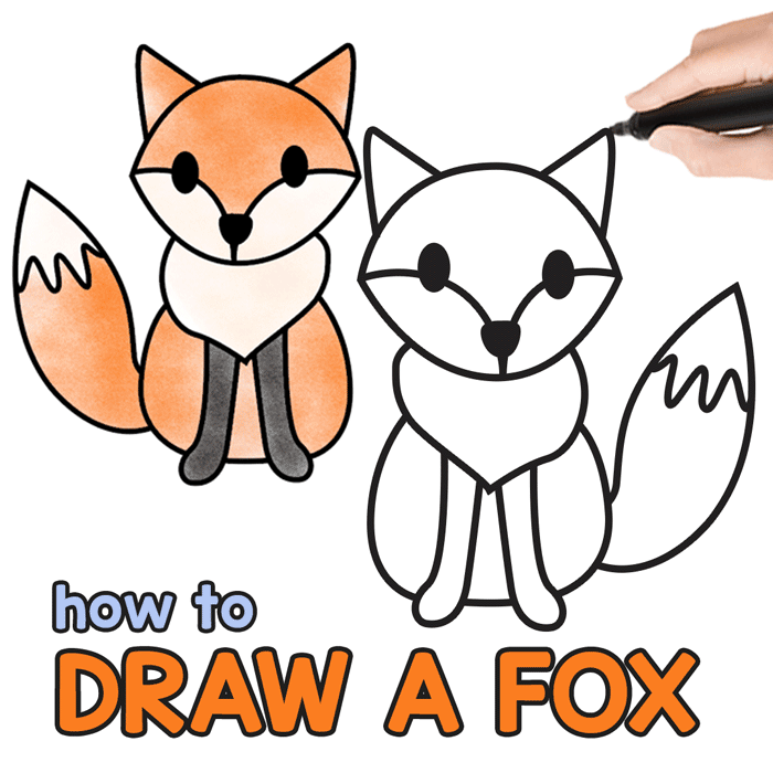 Detail Fox Sketch Nomer 13