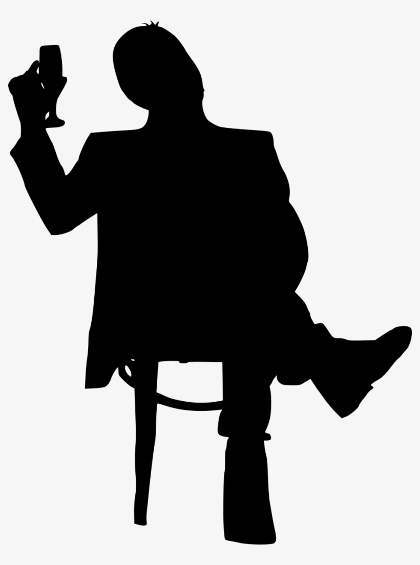 Detail Man Sitting On Chair Silhouette Nomer 19