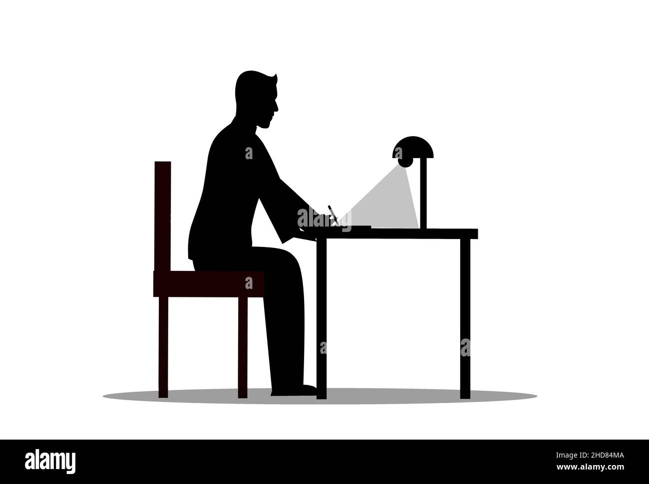 Detail Man Sitting On Chair Silhouette Nomer 21