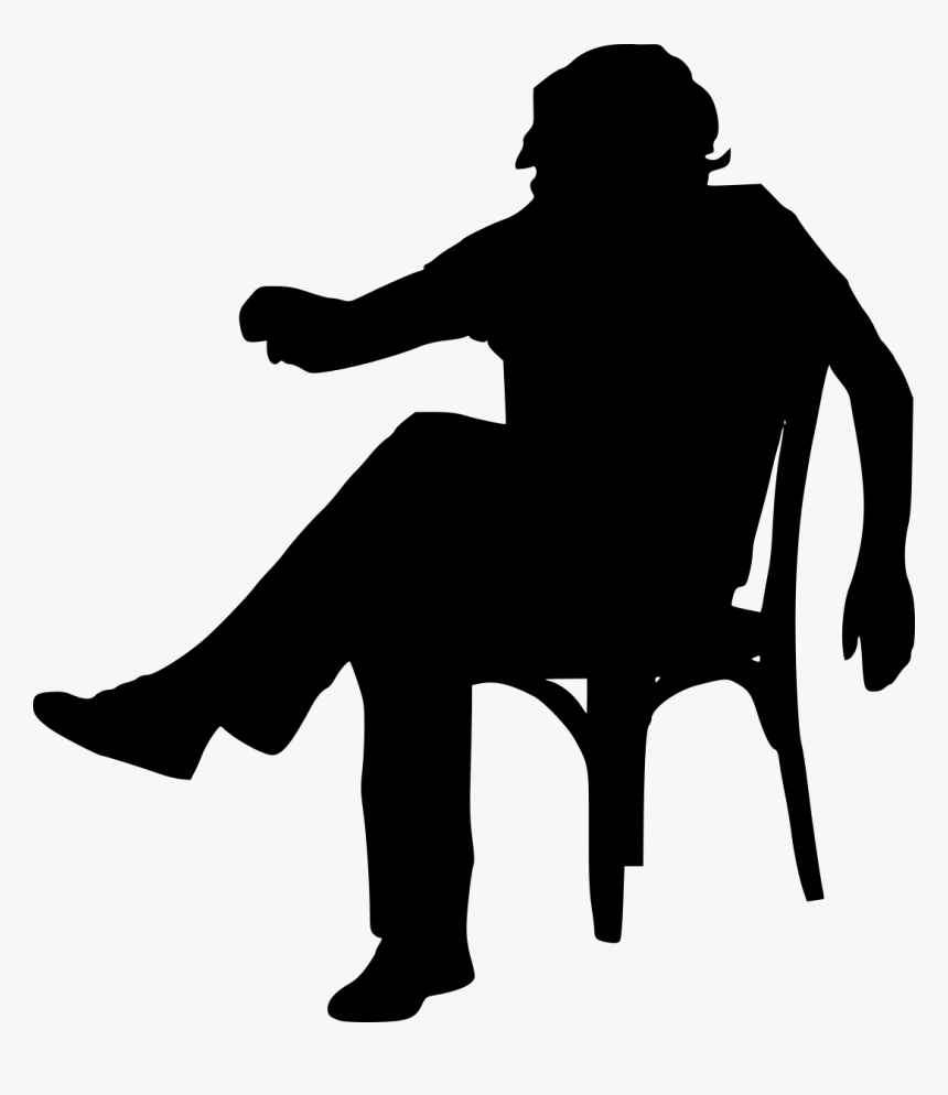 Detail Man Sitting On Chair Silhouette Nomer 6