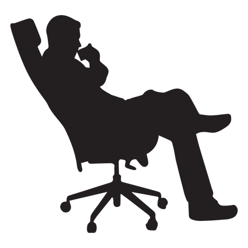 Detail Man Sitting On Chair Silhouette Nomer 7