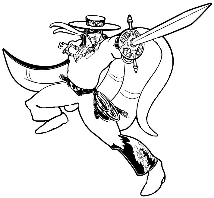 Detail Zorro Ausmalbild Nomer 3