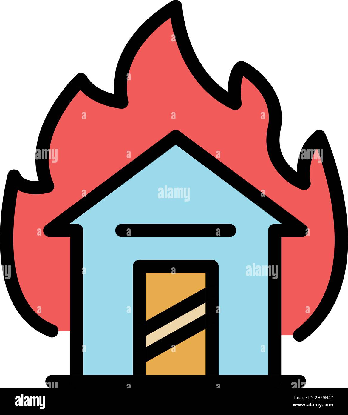 Detail House Fire Icon Nomer 13