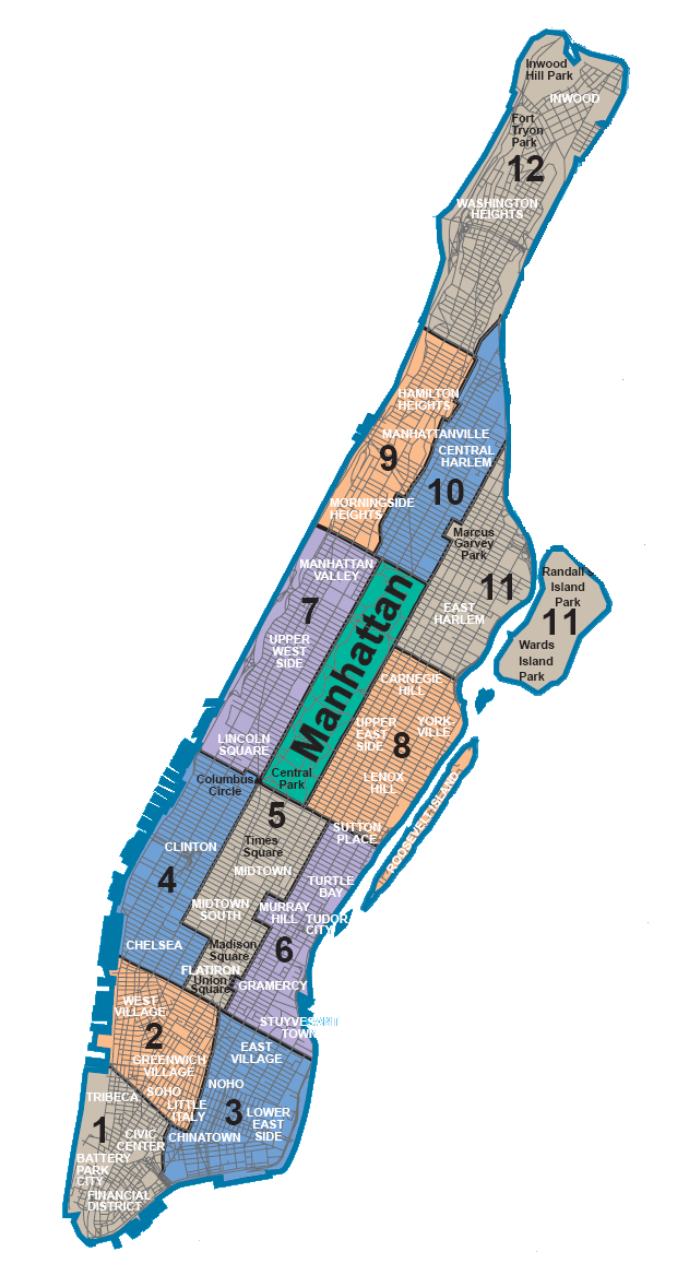 Detail New York Karte Stadtteile Nomer 2