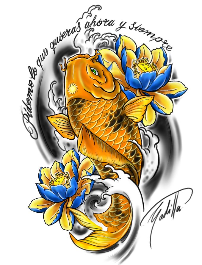 Detail Tattoo Koi Karpfen Bedeutung Nomer 7