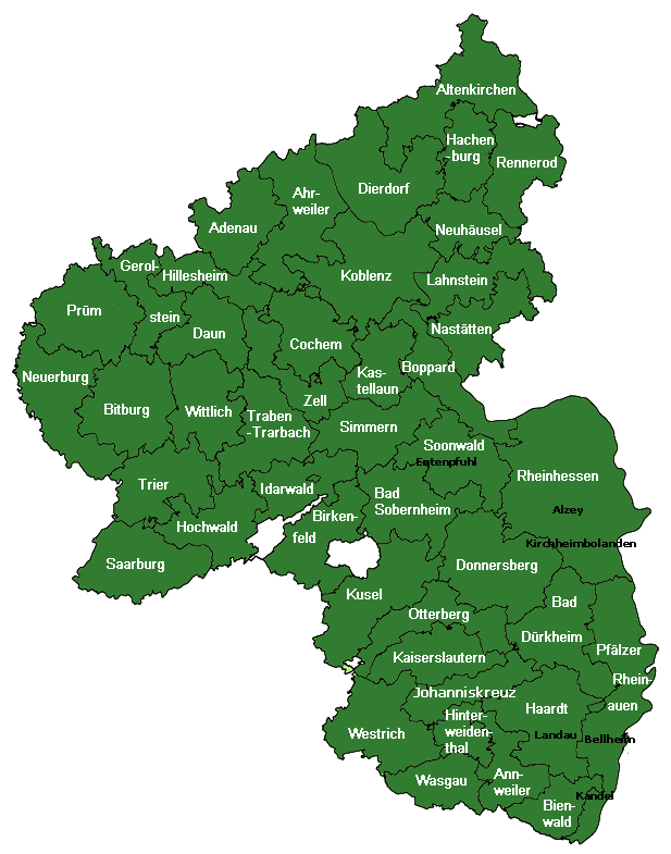 Landkarte Von Rheinland Pfalz - KibrisPDR