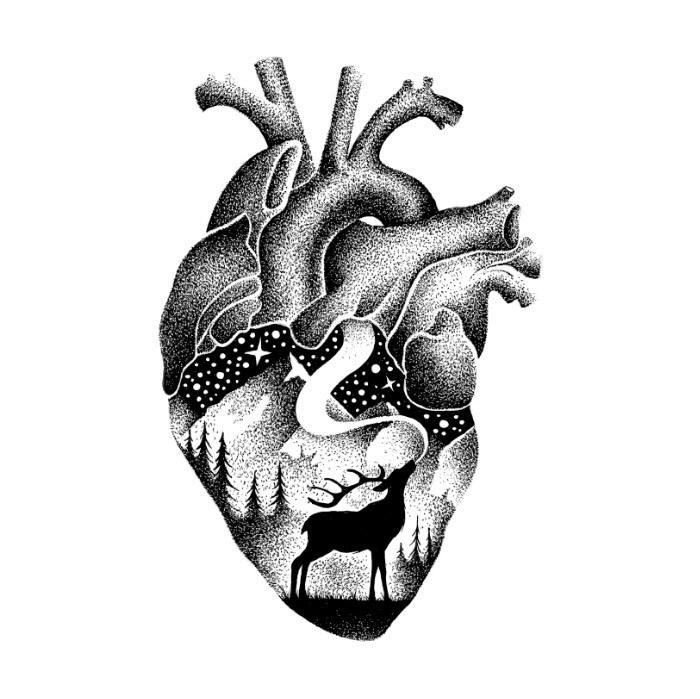 Detail Anatomisches Herz Tattoo Vorlage Nomer 5