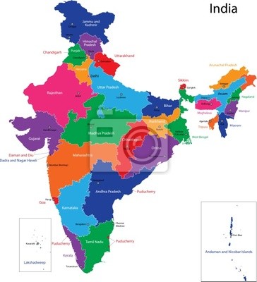 Detail Indien Umrisskarte Nomer 9