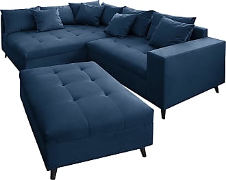 Detail Graues Sofa Blaue Wand Nomer 18