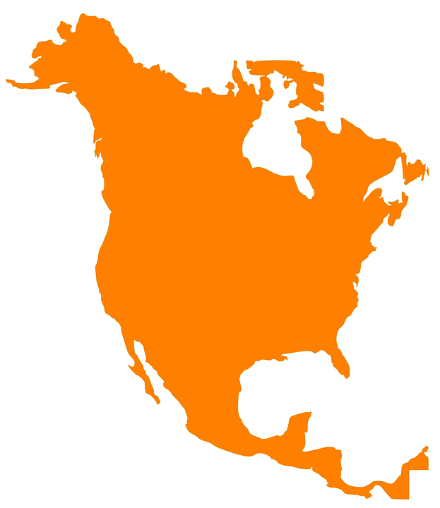 Karte Amerika Kontinent - KibrisPDR