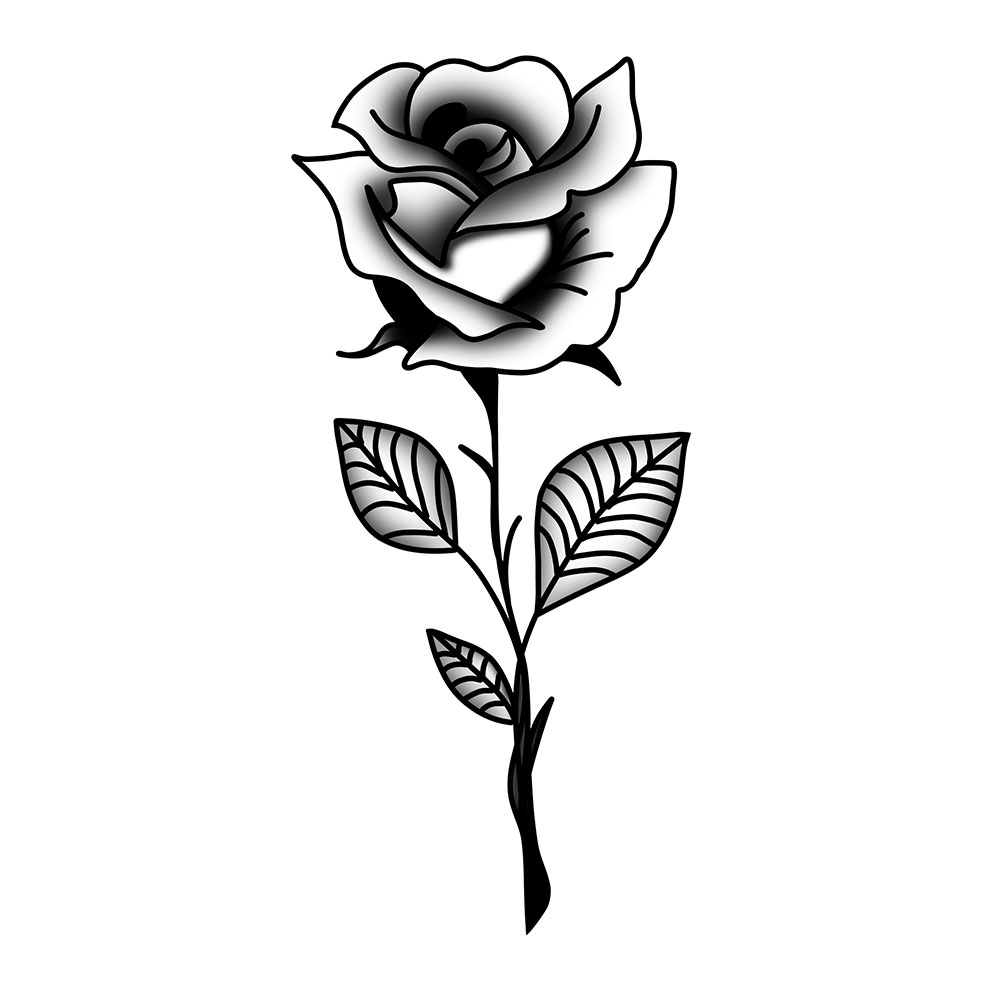 Detail Rosen Tattoo Mit Schrift Nomer 3