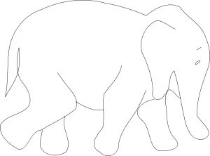 Detail Elefant Umriss Nomer 13