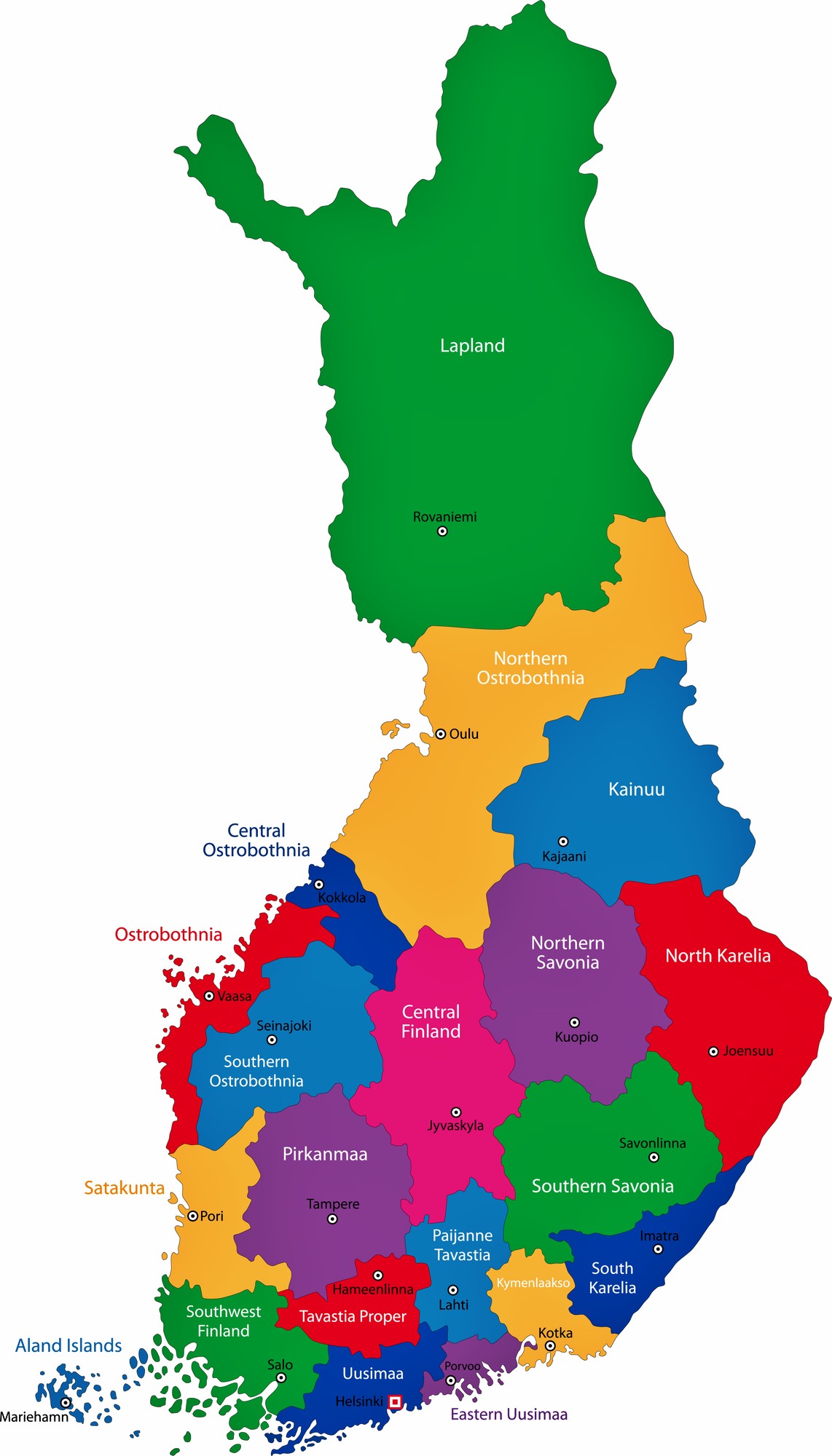 Finnland Landkarte - KibrisPDR