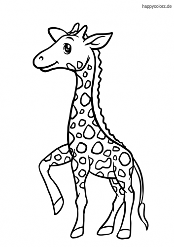 Vorlage Giraffe Malen - KibrisPDR