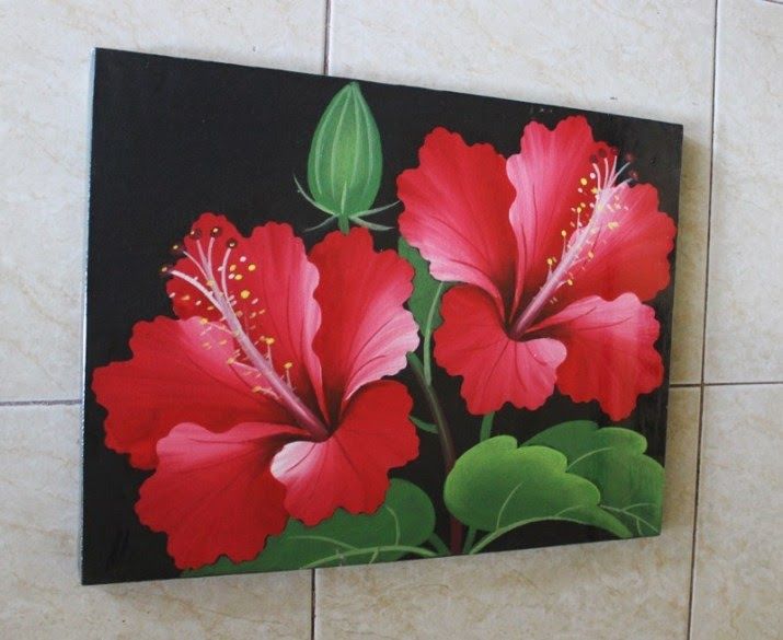 Contoh Gambar Bunga Di Kanvas Yang Mudah - KibrisPDR
