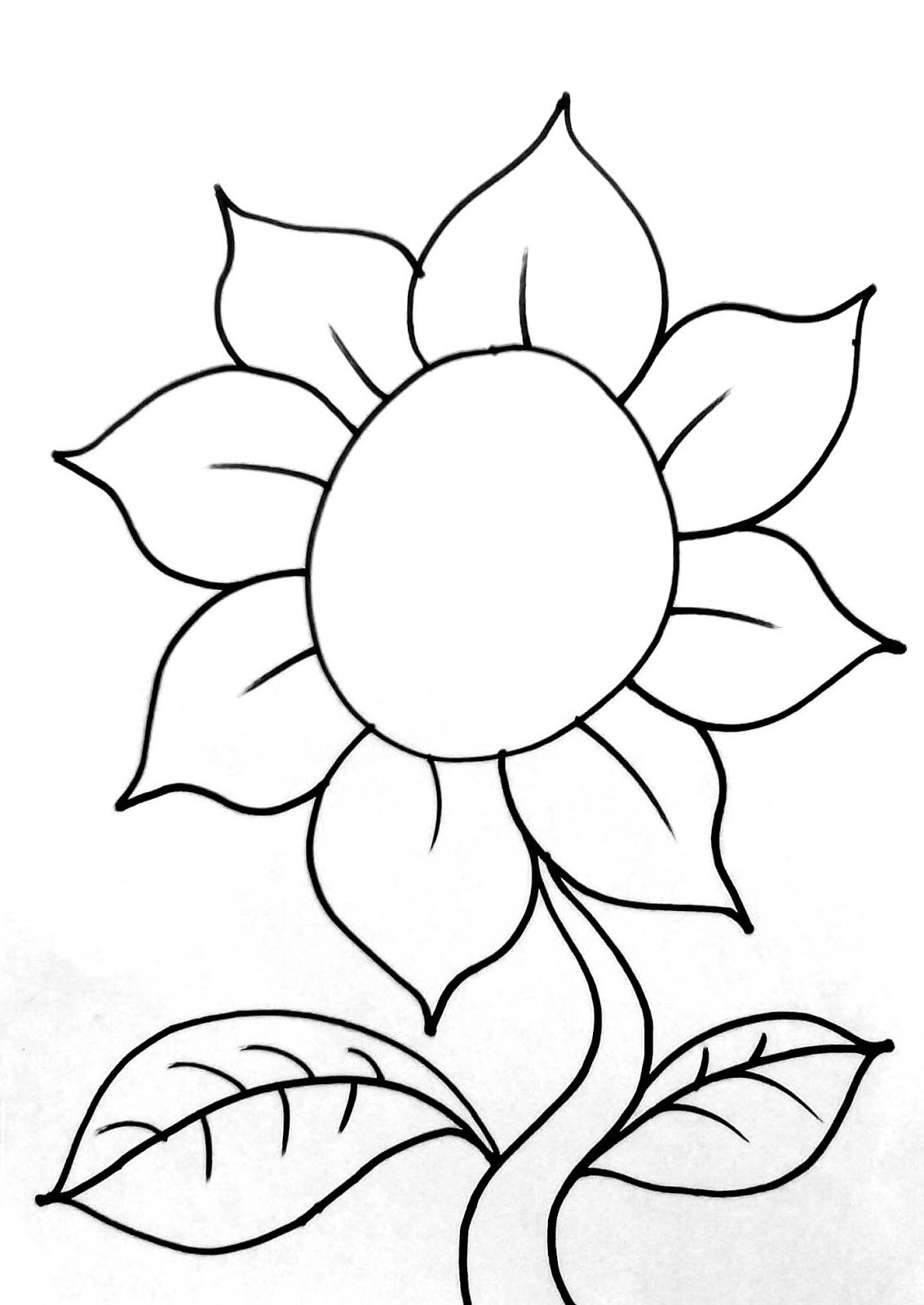 Detail Contoh Gambar Bunga Matahari Yang Mudah Digambar Nomer 4