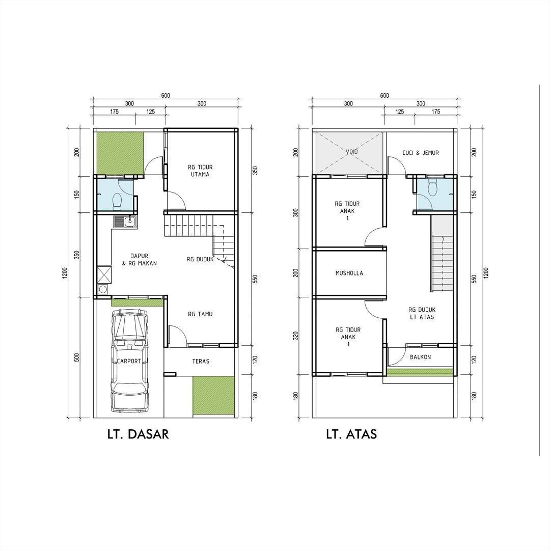 Detail Contoh Gambar Denah 2 Lantai Nomer 12