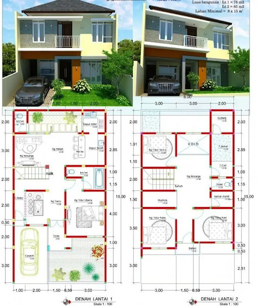 Detail Contoh Gambar Denah 2 Lantai Nomer 23