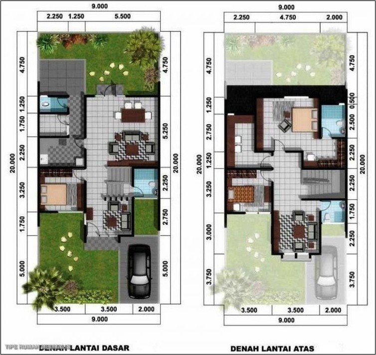 Detail Contoh Gambar Denah 2 Lantai Nomer 58