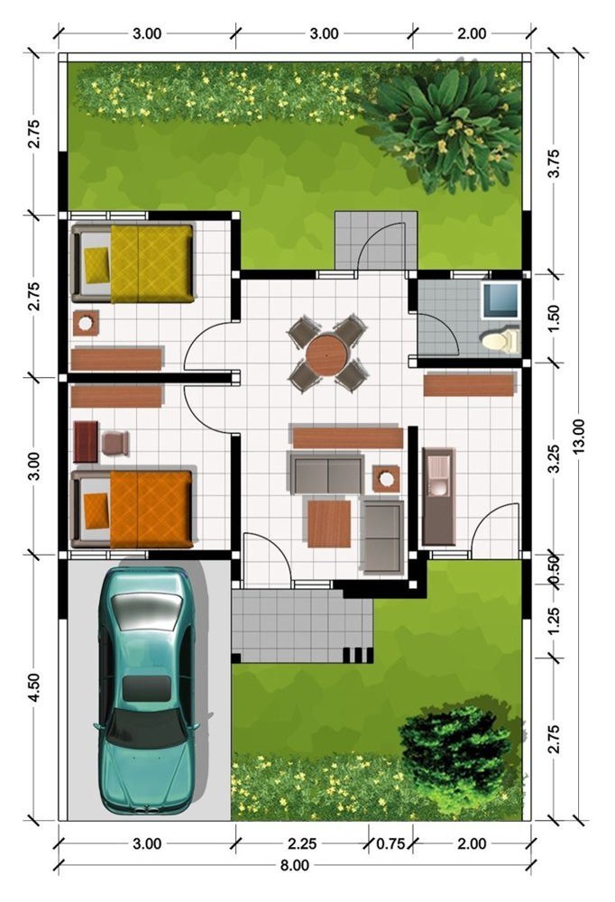 Detail Contoh Gambar Denah Rumah Impian Nomer 6