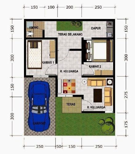 Detail Contoh Gambar Denah Rumah Sederhana Nomer 30