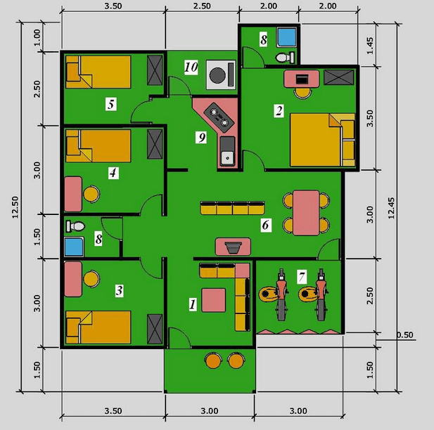 Detail Contoh Gambar Denah Rumah Sederhana Nomer 33