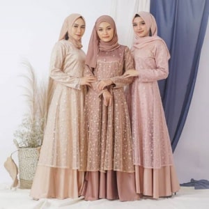 Detail Contoh Gambar Gamis Brokat Nomer 17