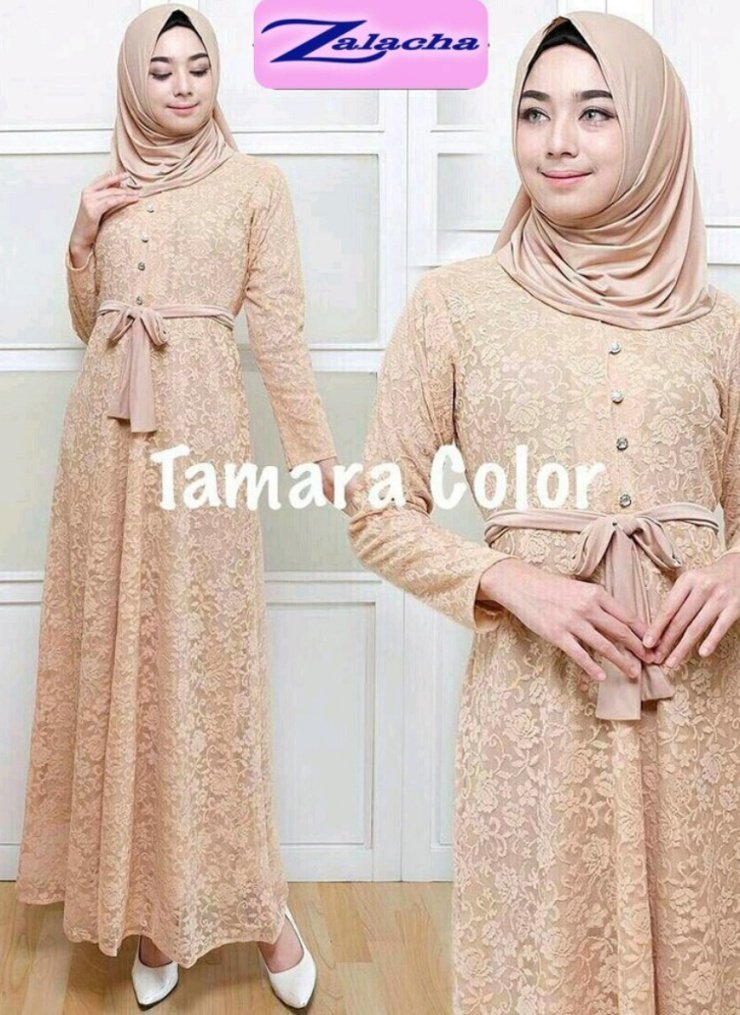 Detail Contoh Gambar Gamis Brokat Nomer 51