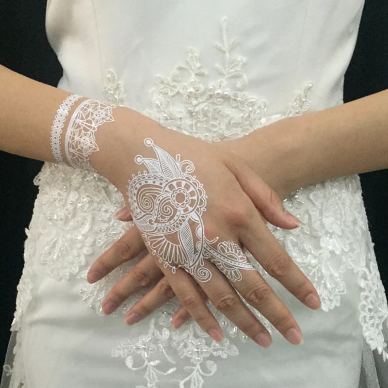 Detail Contoh Gambar Henna Putih Nomer 25