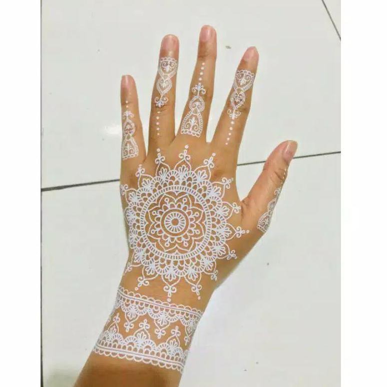 Detail Contoh Gambar Henna Putih Nomer 35