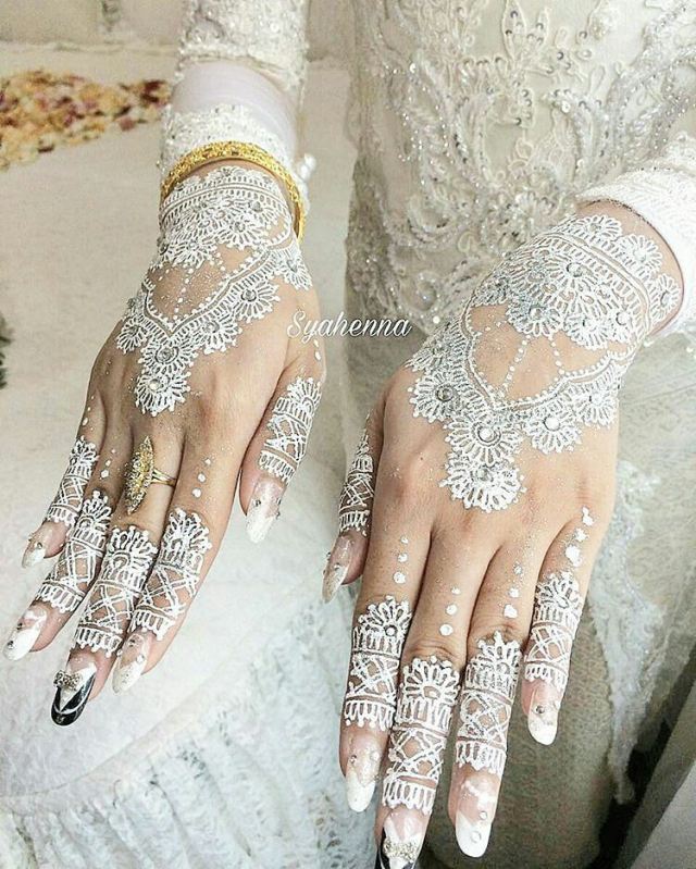 Detail Contoh Gambar Henna Putih Nomer 37