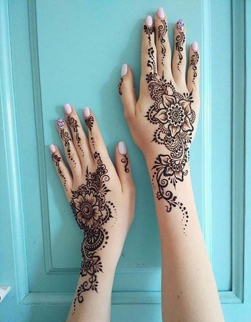 Detail Contoh Gambar Henna Tangan Simple Nomer 39