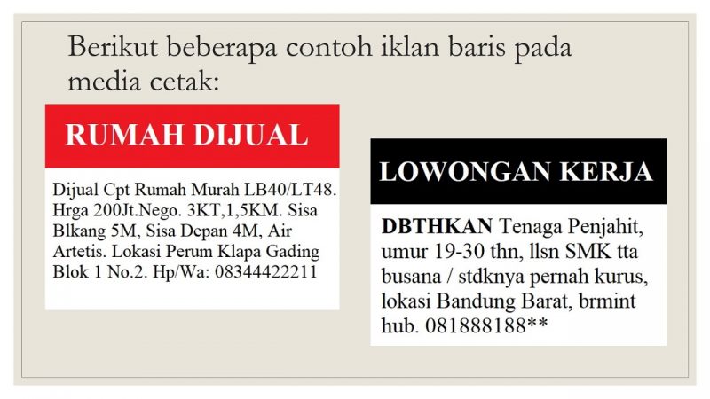 Detail Contoh Gambar Iklan Baris Nomer 23