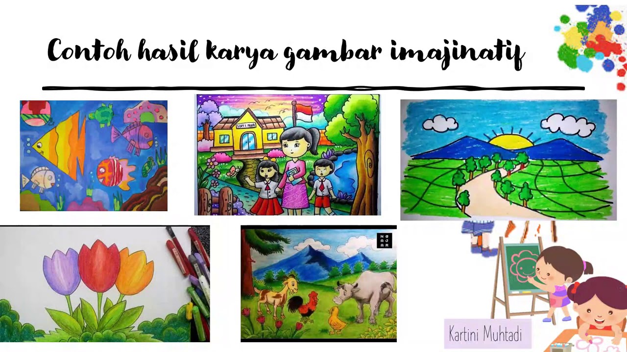 Detail Contoh Gambar Imajinatif Kelas 2 Sd Nomer 4