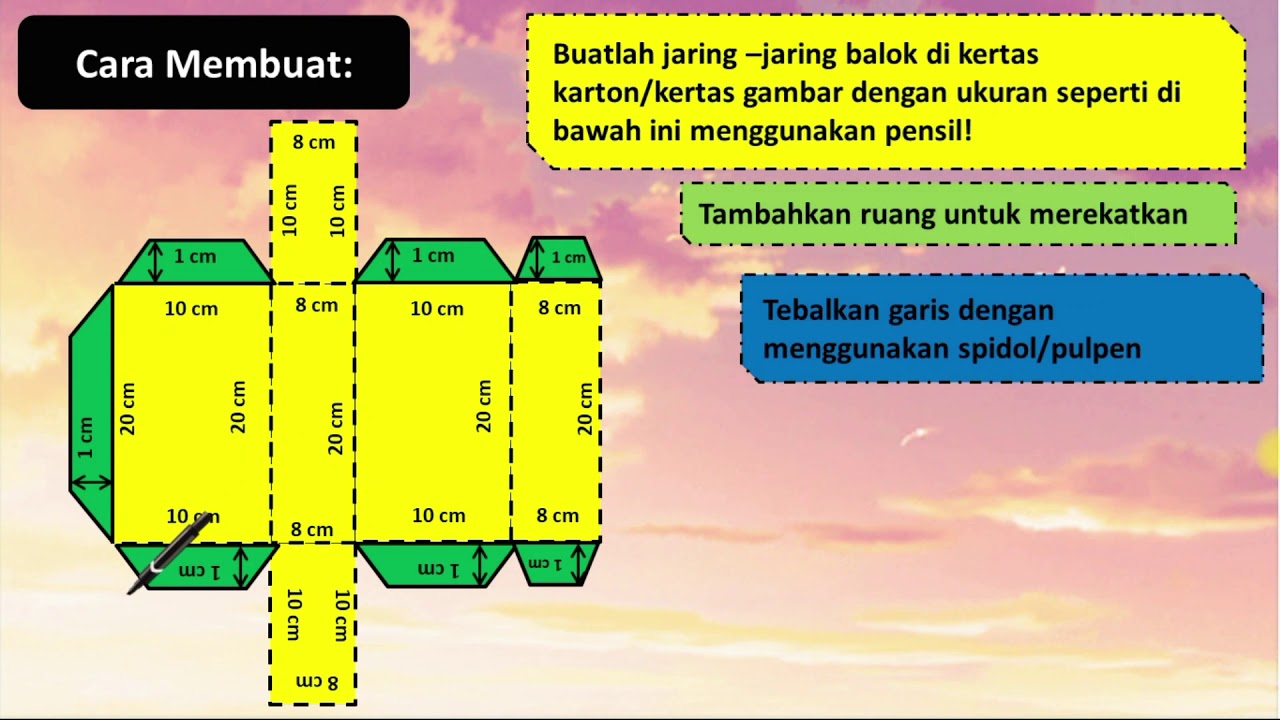 Detail Contoh Gambar Jaring Jaring Balok Nomer 47