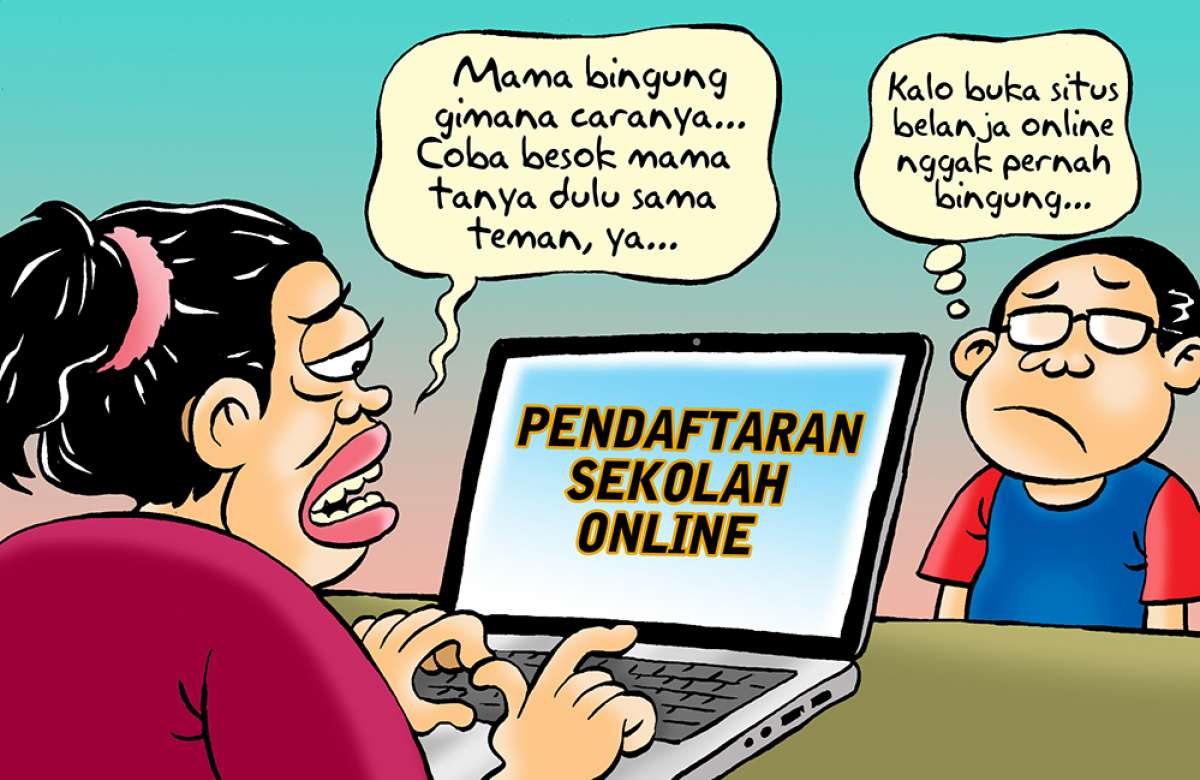 gambar karikatur tentang sekolah