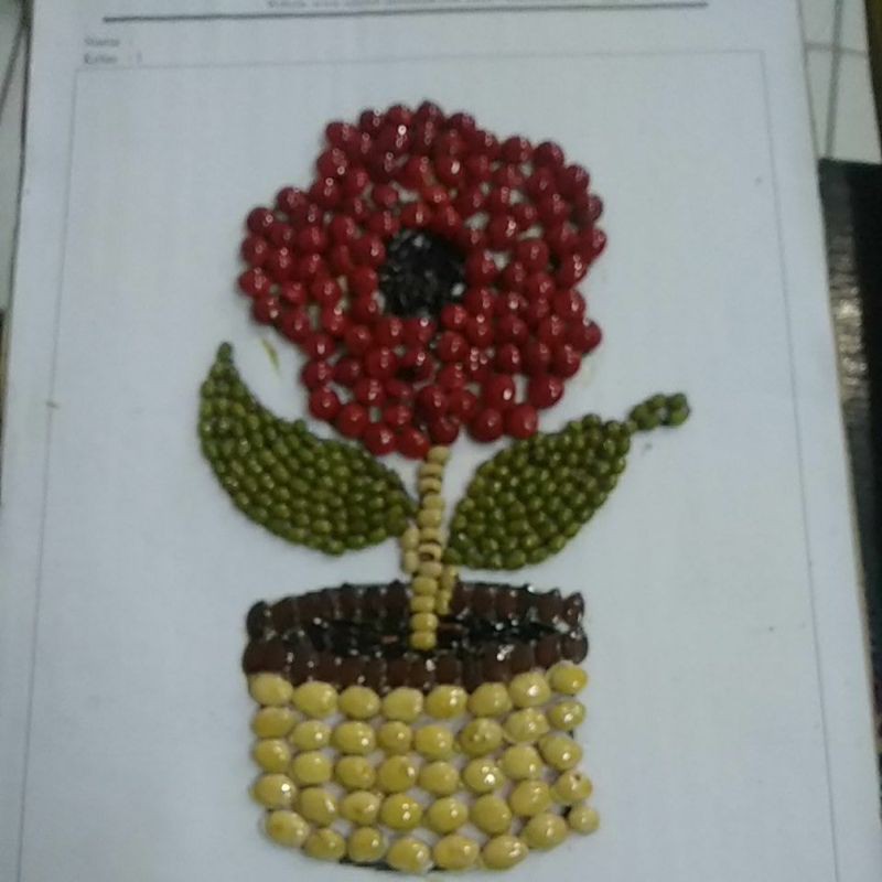 Detail Contoh Gambar Kolase Bunga Matahari Dari Biji Bijian Nomer 30