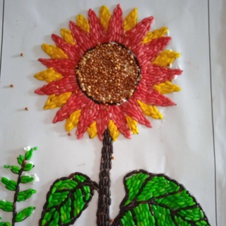 Detail Contoh Gambar Kolase Bunga Matahari Dari Biji Bijian Nomer 38