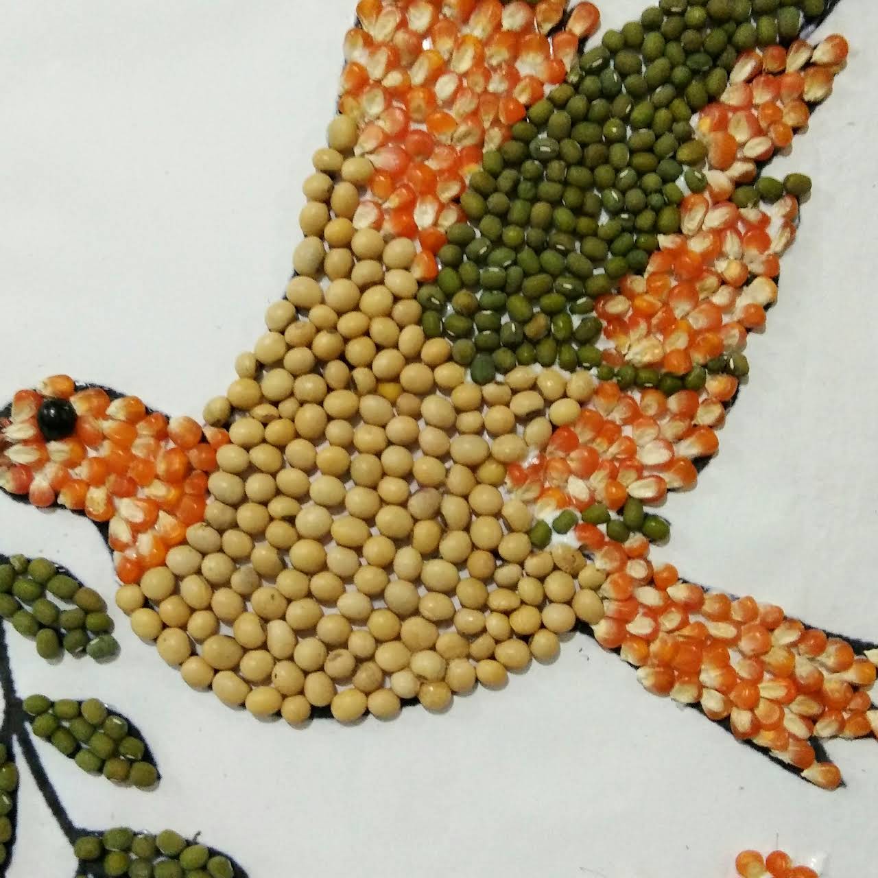 Detail Contoh Gambar Kolase Bunga Matahari Dari Biji Bijian Nomer 52