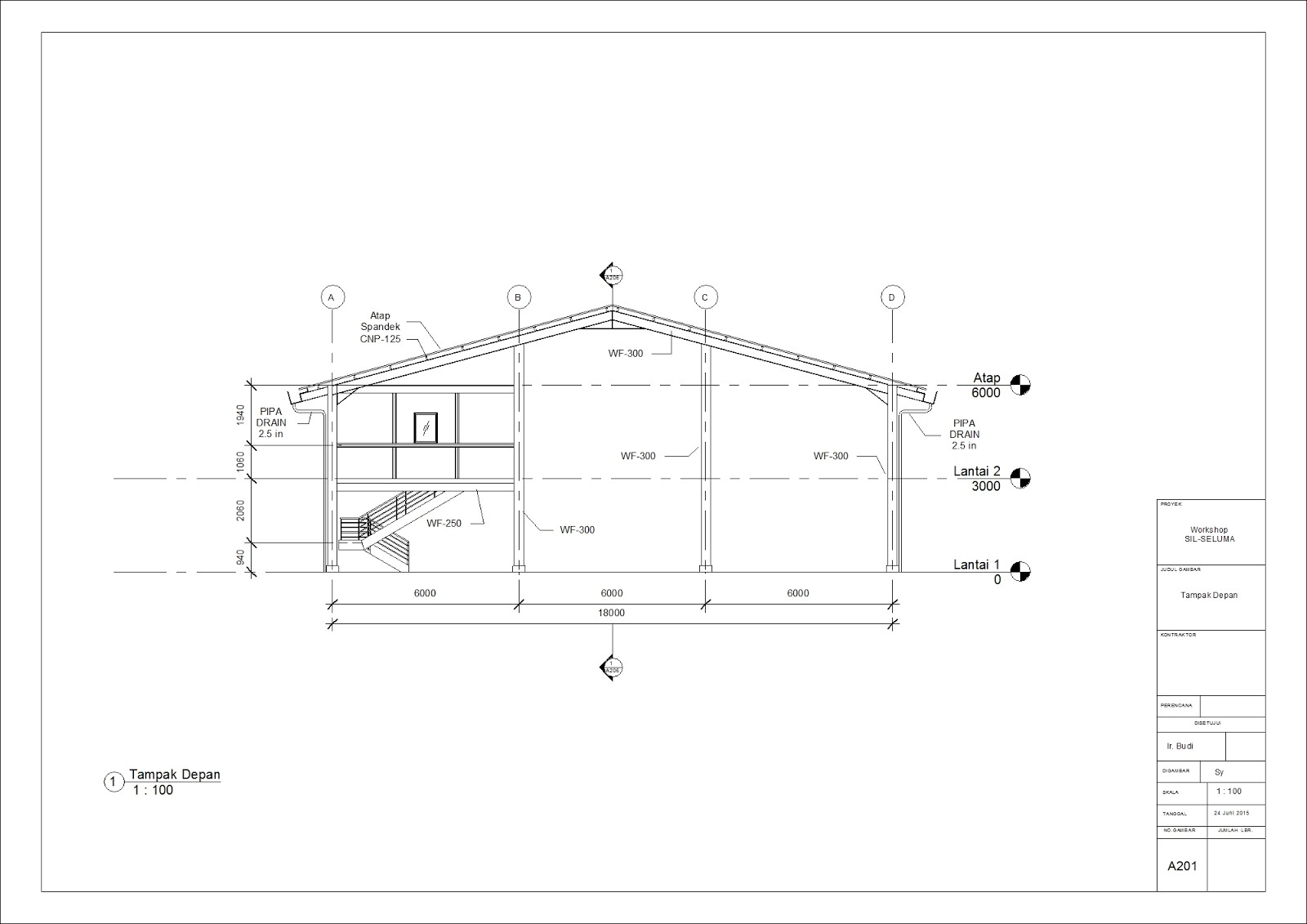 Detail Contoh Gambar Konstruksi Baja Wf Nomer 2